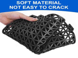 Modular Interlocking Cushion 6 Pack 11.8" x 11.8" Rubber Floor Tiles Non-Slip Splicing Drainage Mats V1370-AZ4-06336
