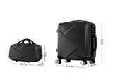 Slimbridge 2pcs 20"Travel Luggage Set Black LG1006-BK_NZ