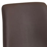 6X Dining Chair Leather Red Brown Colour V43-DC-LEO
