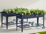 Green Fingers Raised Garden Bed x2 Elevated 100X40X80cm Planter Box Raised Container Herb GARDEN-AG-PLAT-ROLLX2