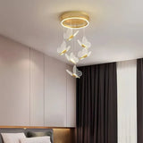 BAMDECOR LT05 6 Nordic Butterfly Luxury Chandeliers Pendant Lights for Villa Stair Home Decoration V255-BAM-LT05-06H-GOLD