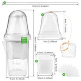 12Pcs Self Watering Nursery Pot, Self Watering Base with Large Water Reservoir, for Indoor Succulent V1369-AZ3-W-12595