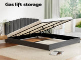 Artiss Bed Frame King Size Velvet Grey FION BFRAME-H-FION-K-GY-ABC
