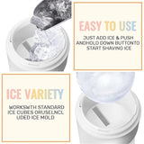Shaved Ice Machines and Snow Cone Machine-Portable Ice Crusher and Shaved Ice Machine with Ice Cube V1192-AZ-W-2532