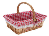Wicker Picnic Basket Detachable Lining Vintage Spacious Capacity Hand Woven Basket for Camping V1294-YM0901-3111250051011