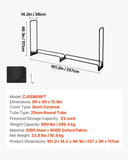 Firewood Rack with Waterproof Cover, 257 x 36 x 117 cm Outdoor Firewood Holder, 660lb Weight V952-DCJPSYGNJB102MUXJV0