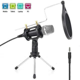 Metal Condenser Microphone Set - PC/Laptop Studio Recording Microphone Kit V1263-JX-3664