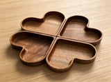 2PCS Natural Solid Wood Love-Shaped Tray, Hand-Polished Smooth & Skin-Friendly, Multi-Purpose Use. V1232-AXSNB-2JZ-001