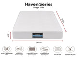 Giselle 25cm Single Hybrid Mattress Soft Knitted Fabric Edge Support Gel Foam MATTRESS-B-HAVEN-25-S