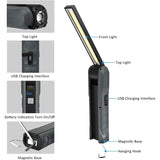 Parts Rechargeable LED Work Light, 5 Modes Work Lamp Mechanic Torch Foldable Lamp With Magnetic Base V1188-MS-227-0769
