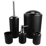 6pcs/set Bathroom Accessories Set Toothbrush Holder,Trash Can,Soap Dispenser V1294-YM0901-JY20664-02