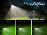 2 PCS Solar Garden Spotlights Outdoor Waterproof 5 LEDs 2-in-1 Solar In-Ground Landscape Spotlights V1294-YM0901-H39236