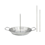 Vertical Stainless Steel Shawarma Skewer Rack with 3 Removable Spikes and Drip Pan for BBQ Roasting, V1189-LC-HW-00694