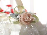 Wedding Basket Lace Simulation Flowers Handheld Flower Basket Decorative Flower Girl Basket for V1294-YM0715-220510XY011