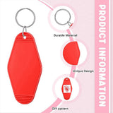 50 Pcs Motel Keychain Blank Hotel for DIY Crafts Ornament V1366-AZ2-W-21709