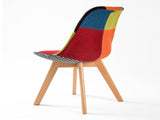2X Retro Dining Cafe Chair Padded Seat MULTI COLOUR V274-FT-J900B-MUT2