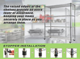Modular Wire Storage 150x60cm Steel Shelving Chrome With Wheels For Garage Warehouse Or Kitchen V63-841091
