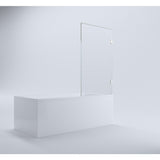 70cm Frameless Swing Bath Panel with Chrome Hardware V63-852811