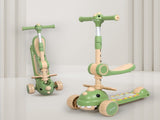 BoPeep Foldable Kids Scooter Flip-able Seat Green KD1137-GN