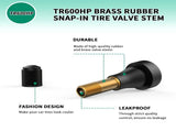 50pcs TR600 High Pressure Tire Valve Stem - High-Pressure Tubeless Snap-in Valves Good for Larger or V1192-AZ-W-3851