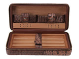 Cigar Humidor Case Cigarettes Portable Leather Humidifier Travel Cigar Box with Zipper for 4pcs V1294-YM3117220227311-0421
