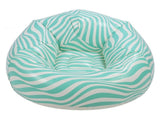Inflatable Chair PVC Wave Strip Pattern Ergonomic Desig Minimalism Inflatable Beanbag Chair Green V1294-YM0901-3116240034713