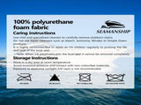 Seamanship 2X Folding Boat Seats with 2X Adjustable Pedestals 3446cm Marine Seat Swivel High Back BS-86522-BK-3446X2