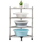 Stainless Steel Bathroom Storage Shelf,Four-Layer Storage Rack, Bathroom Triangular Rack, Washbasin V1161-107889