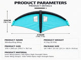 Inflatable Wing Foil Surfing Wing with Carbon Fiber Handles, 30D Nylon Canopy and Transparent V1341-ZY-V9VYDV4Y-HANDPUMP