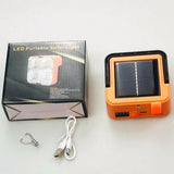 Mini Solar Rechargeable Multifunctional Searchlight, Solar Flashlight Rechargeable, Orange Flood V1366-AZ2-W-11594