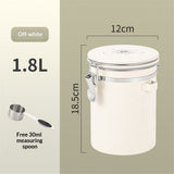Coffee Canister Airtight Container Stainless Steel Bean Storage Container with Scoop V1192-AZ-W-3521