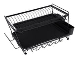 Dish Drying Rack 2 Layer Foldable Versatile Convenient Storage Dish Drainer Rack with Utensil Holder V1294-YM0710-3118230398711