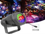White Rotating Snowflake Blizzard Projection Light, LED Christmas Projector for Home, Holiday V1189-LC-SD-00049