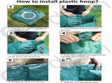 6-Pack 72 Gallon Yard Waste Bags, Reusable Heavy Duty Collapsible Garden Leaf Bags with Plastic V1258-DP02-C-248