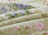100% Cotton Ivory Cottage Rose Coverlet Bedspread Set V745-MMPAC06498Q13U