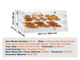 Pastry Display Case, 2-Tier Commercial Countertop Bakery Display Case, Acrylic Display Box with Rear V952-YKLMBZSJYKL2YEFSCV0
