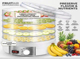 White 5 Tier Large Capacity Food Dehydrator and Healthy Snack Maker - Electric Fruit Vegetable Meat V888-ELOSUNG55140-1