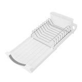 Expandable Dish Rack Stainless Steel Drying Drainer with Drainboard Removable Cutlery Holder for V1294-YM0901-3118250075112