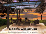 SHADE SHIELD Single Cantilever Carport 3.0m x 5.5m x 3.5m, Aluminium Alloy Frame, Polycarbonate V219-CPRSINPCSL2A