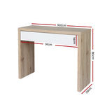 Artiss Console Table Storage Drawer Jory White Pine FURNI-E-TAB-01-WHWD