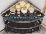 Detachable 5-Tier Bathroom Corner Shelf Organizer with Rolling Wheels and Drainage Holes, Durable V1370-AZ4-13568