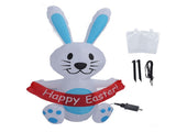 Easter Inflatable Bunny 4FT 210T Polyester IP44 Waterproof Easter Blow Up Rabbit Yard Decoration V1294-YM0901-3115240010711