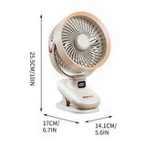 Rechargeable Portable Fan, 10000mAh Air Circulation Fan with LED Light, Wall Mounted Desktop Fan, V1366-AZ2-W-23355