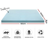 Giselle Bedding Memory Foam Mattress Topper Cool Gel 8cm Double MATTRESS-TOP-C-GEL-8-D