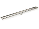 WaterMark Brushed Steel 900mm Tile Insert Shower Grate Floor Drain 50mm Outlet V1233-LGTI01900C