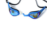 Adult blue mirrored lens swimming goggles V902-AG1B