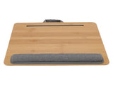 Laptop Table Multifunction Bamboo Lap Desk Bed Tray with Cushion for Reading Writing Playing V1294-YM0523-3116220004111