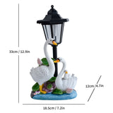Resin Hummingbird Solar Lamp Outdoor Garden Sculpture Couple Hummingbird - Multi-color - Size 39 V1347-118-09977-MLT-39