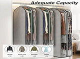3Pcs Hanging Garment Bag with Dual Metal Zipper Garment Cover Smooth Glide Design Washable Wipeable V1366-AZ2-W-15031