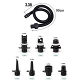 Inflatable Air Pump Adapter Kit,99cm Spiral Hose with 7 Valve Nozzles for SUPs Boats V1369-AZ3-W-14116